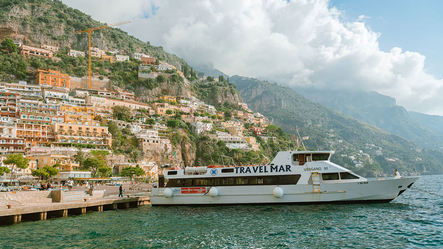 Travelmar ferry at Positano on the Amalfi Coast.